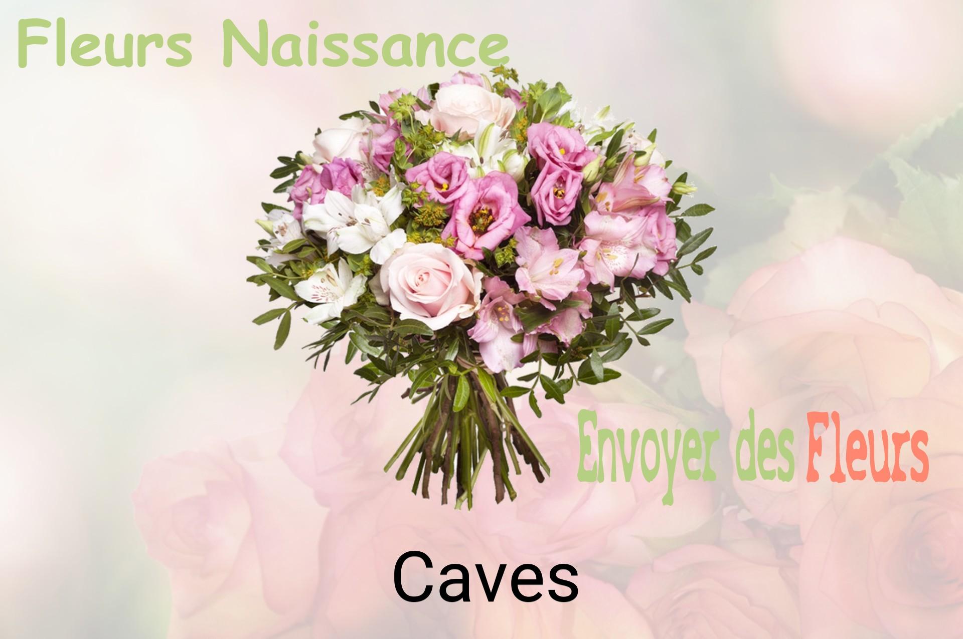 Bouquet de fleurs de naissance livré à Caves